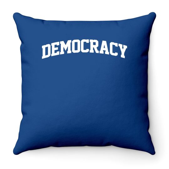 Democracy Vintage Sports Arch Souvenir Throw Pillow