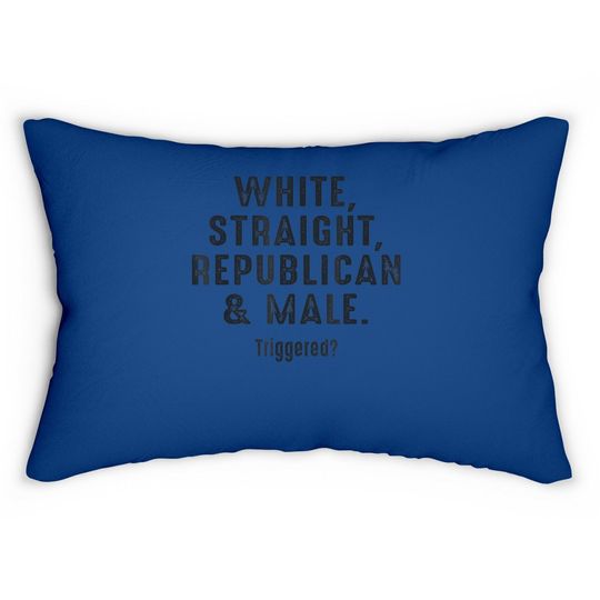 White Straight Republican Male Triggered Lumbar Pillow