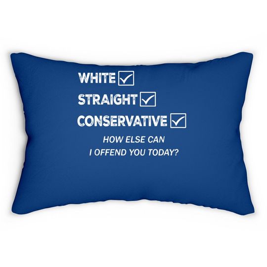 Conservative Republican White Straight Lumbar Pillow