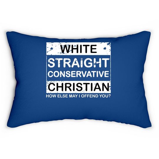 White Straight Conservative Christian Lumbar Pillow