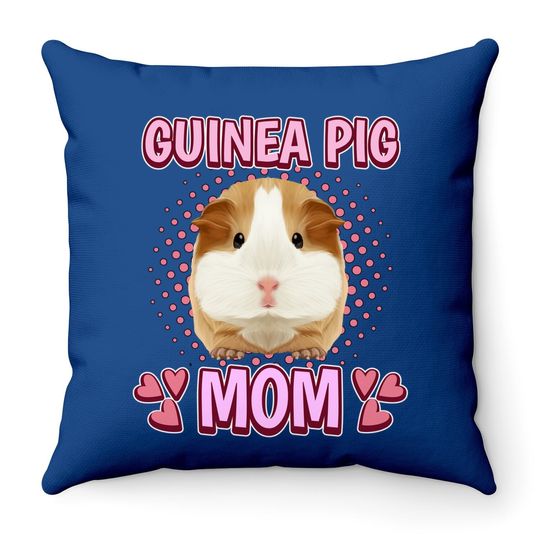 Pig Mom Mommy Mother's Day Guinea Pig Throw Pillow