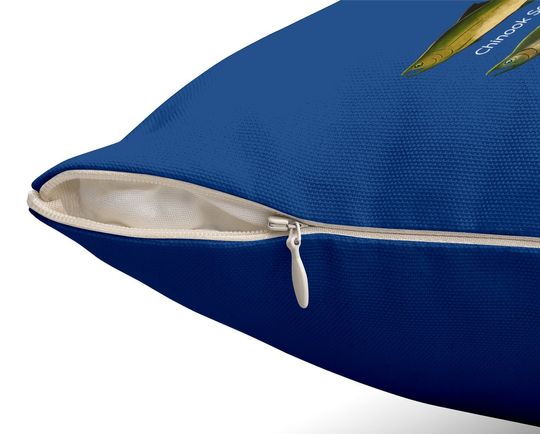 Pacific Salmon Fishing Throw Pillow