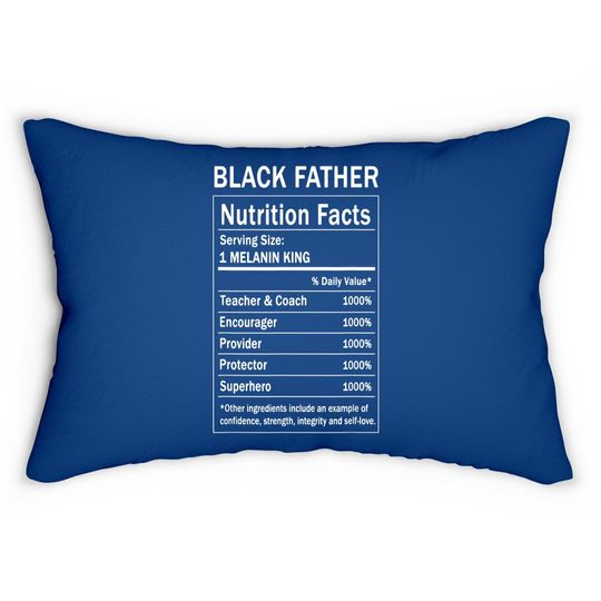 Black Father Nutrition Fact  lumbar Pillow