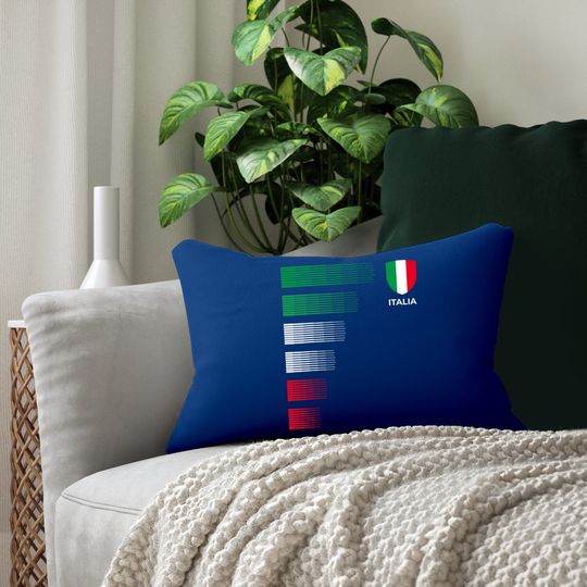 Italy Soccer Jersey Lumbar Pillow