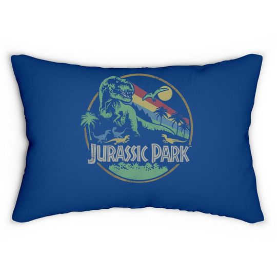 Retro Jurassic Park Darken  lumbar Pillow