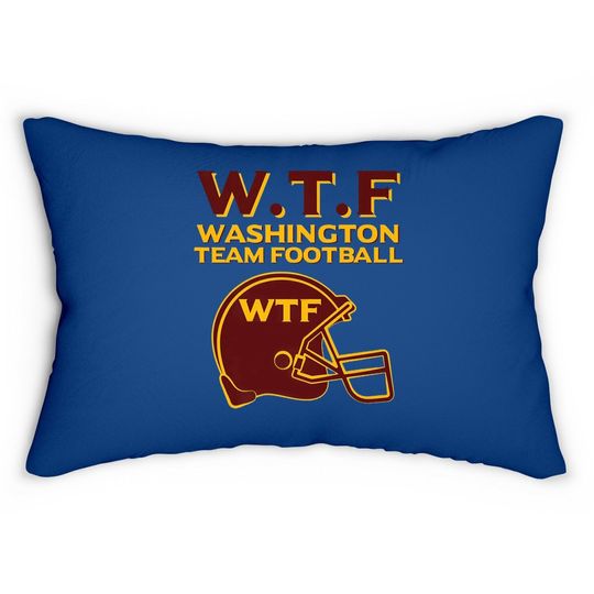 Washington Team Football Fan Wtf Helmet Logo Adult Premium Lumbar Pillow