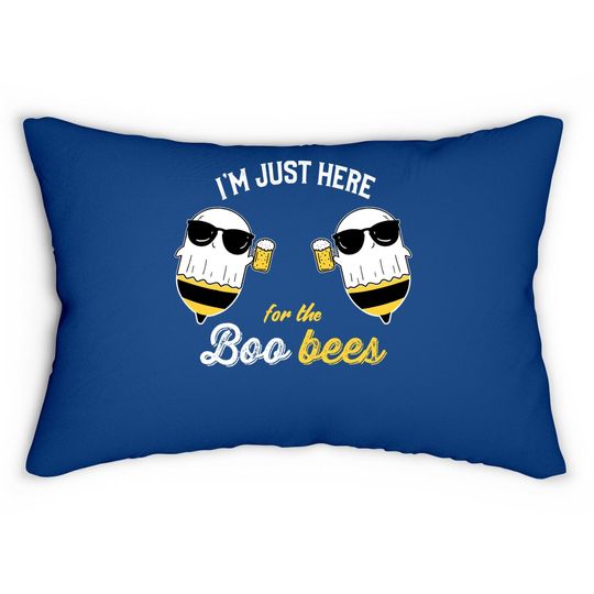 I'm Just Here For The Boo Bees Halloween Lumbar Pillow