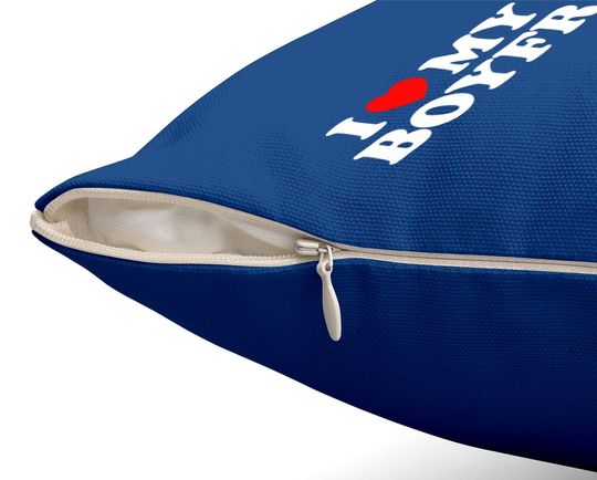 I Love My Hot Boyfriend Throw Pillow