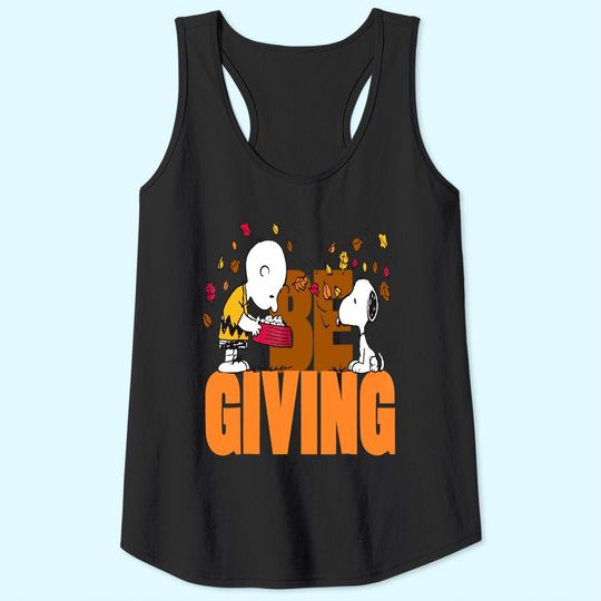 Peanuts Snoopy Charlie Brown Thanksgiving Tank Tops