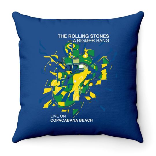 Rolling Stones A Bigger Bang Bursting Tongue Logo Throw Pillow