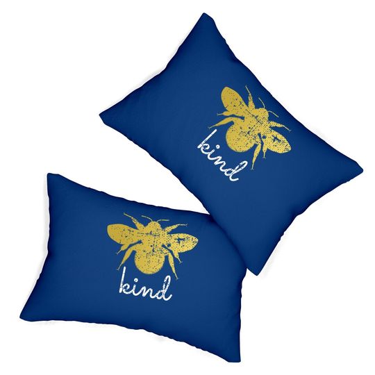 Vintage Be Kind - Bumblebee Bee Kind Kindness Lumbar Pillow
