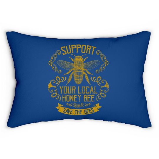 Honey Bee Bee Keeper Design Lumbar Pillow