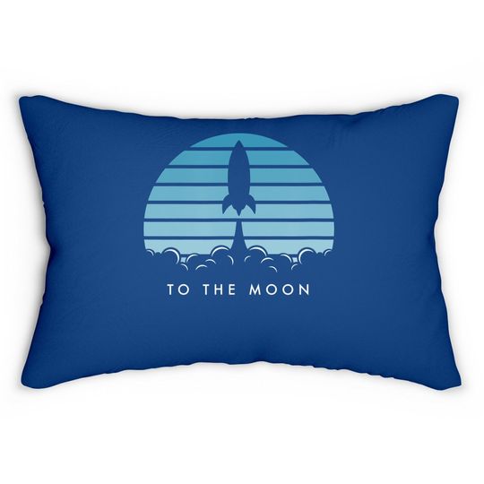 Rocket To The Moon Lumbar Pillow