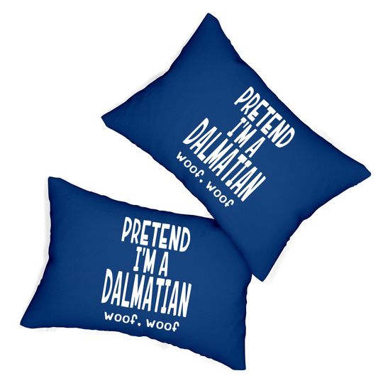 Funny Dalmatian Lumbar Pillow - Lazy Halloween Costume Lumbar Pillow