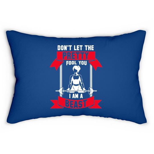 Weight-lifting Workout Quote Funny Fitness Lover Gift Lumbar Pillow