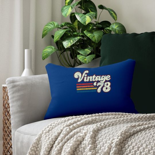 Vintage 1978 43rd Birthday Lumbar Pillow