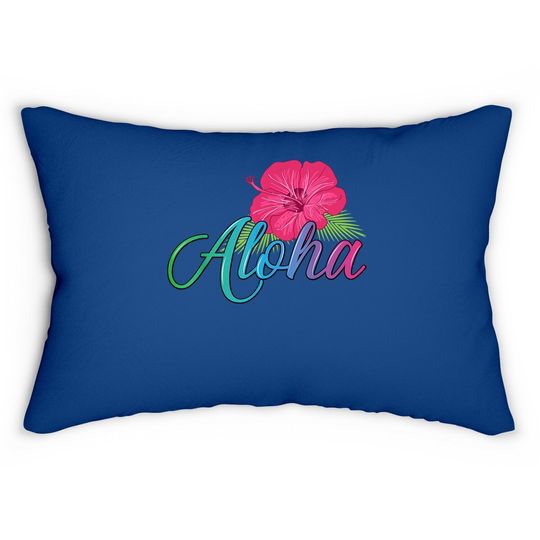 Aloha Hawaii Island - Feel The Aloha Flower Spirit! Lumbar Pillow