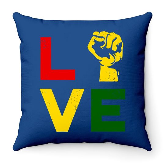 Vintage Love Emancipation Day Melanin Black Pride Throw Pillow