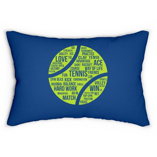 Tennis Quote Lumbar Pillow