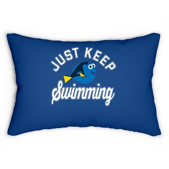 Finding Dory Keep Swimming Quote Lumbar Pillow