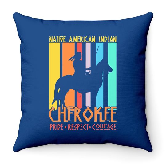 Native American Indian Vintage Throw Pillow