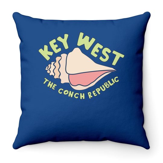 Key West Conch Florida Keys Gift Seceded Conch Throw Pillow