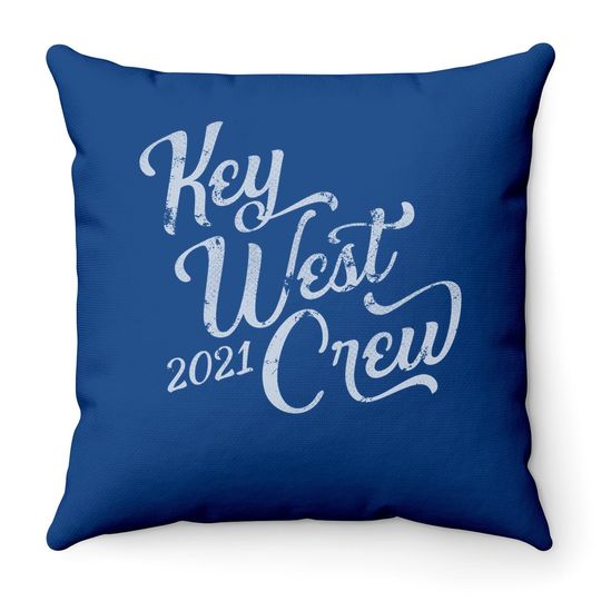Group Key West Florida "key West Crew" Friends Family Vacay Throw Pillow
