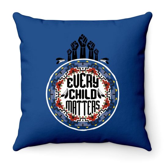 Every Child Matters Indigenous People Orange Day Throw Pillow