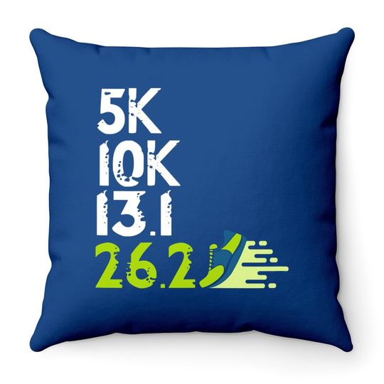Marathon Runner Gifts Running Throw Pillow