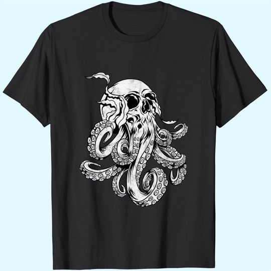 Octopus Skull Monster Kraken Cthulhu Skull T Shirt