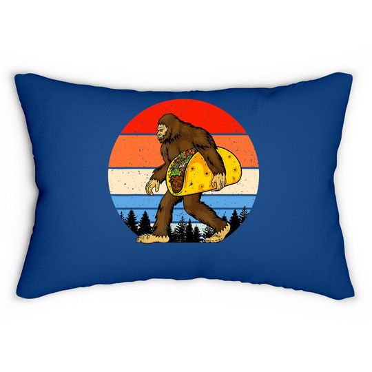 Bigfoot Holding A Taco Lumbar Pillow
