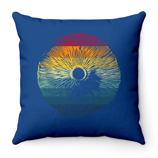 Mushroom Cap Fungi Mycology Wild Mushrooms Throw Pillow