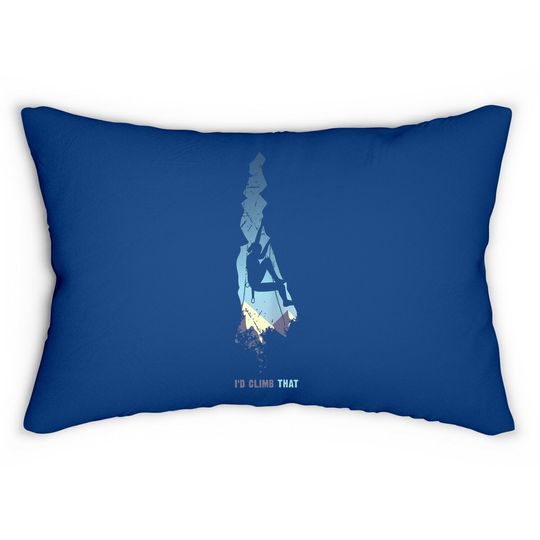 Id Climb That Lumbar Pillow, Mountain Climber Gift Rock Climbing Lumbar Pillow