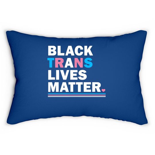 Black Trans Lives Matter Lumbar Pillow