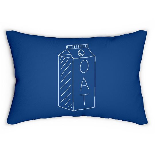 Minimal Cartoon Oat Milk Apparel / Vegan & Vegetarian Lumbar Pillow