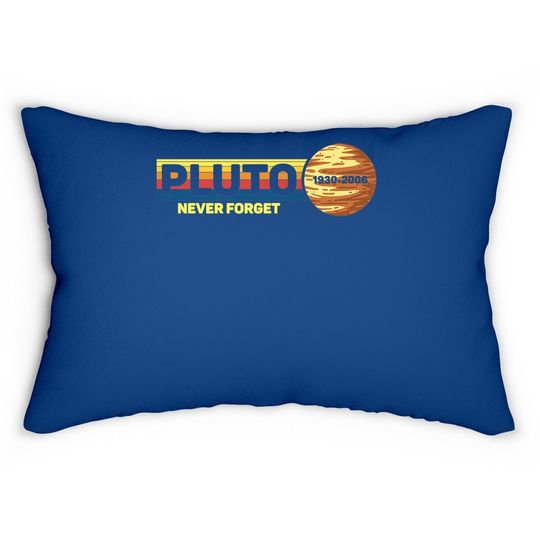 Pluto Never Forget Science Space Retro Lumbar Pillow