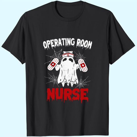 Operating Room Nurse Halloween Ghost T-Shirt