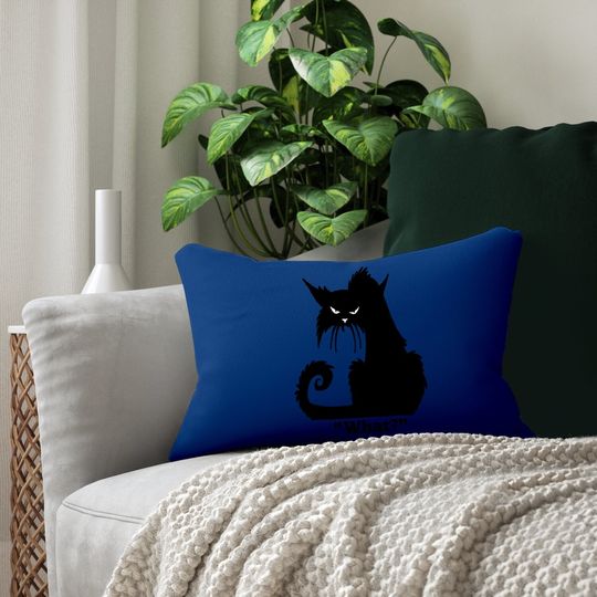 Cat What Lumbar Pillow