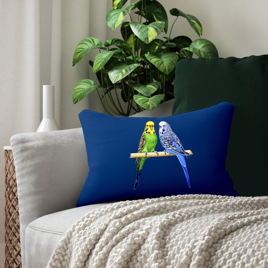 Colorful Parrots Bird Lover Parakeets Lumbar Pillow