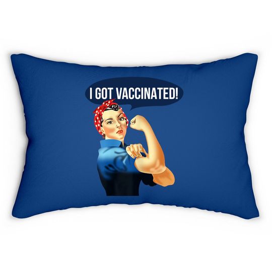 Pro Vaccine Vaccinated Rosie The Riveter Vaccinator Lumbar Pillow