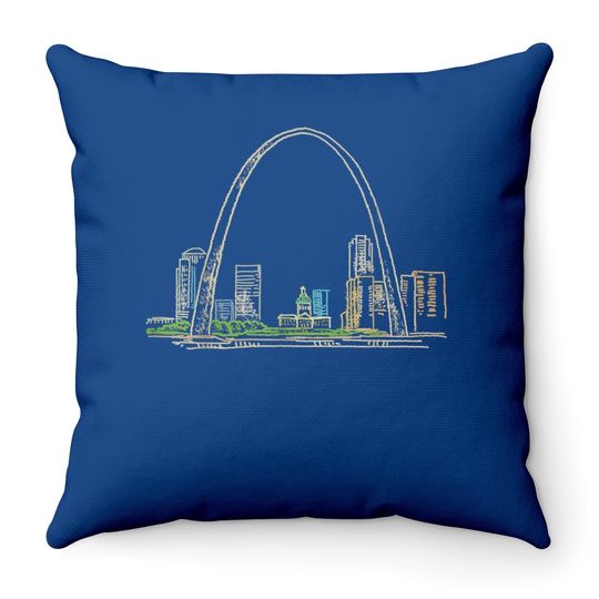 Gateway Arch St Louis Throw Pillow