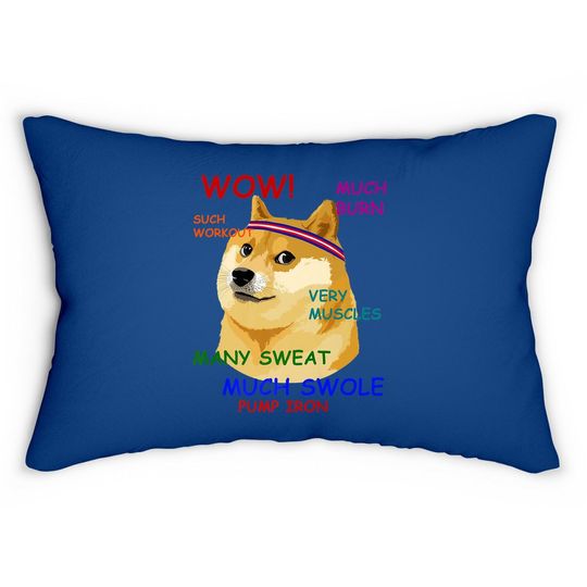 Very Fitness Doge Lumbar Pillow Wow! Lumbar Pillow