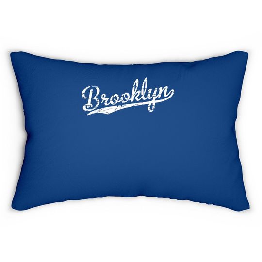 Cool Retro Vintage Brooklyn Ny Lumbar Pillow