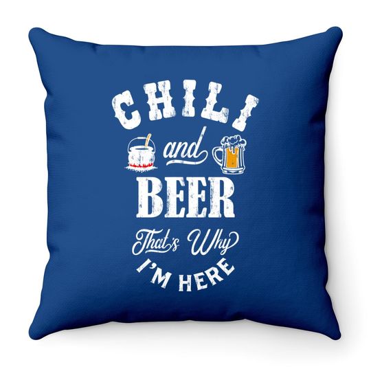 Chili Cookoff And Beer Throw Pillow
