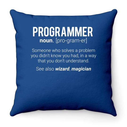 Programmer Meaning Programmer Noun Defintion Throw Pillow