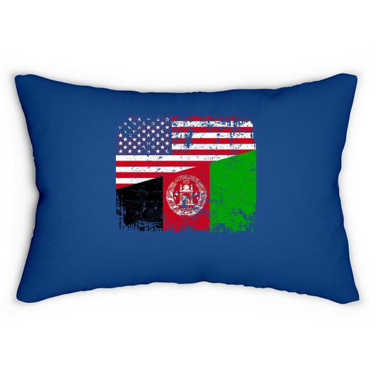 Usa Afghanistan Flag Lumbar Pillow