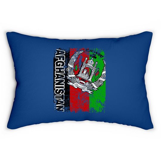 Vintage Afghanistan Flag Lumbar Pillow