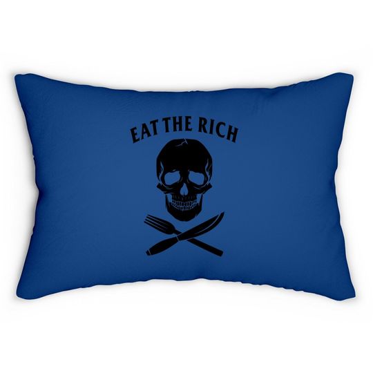 Eat The Rich Lumbar Pillow Protest Socialist Communist