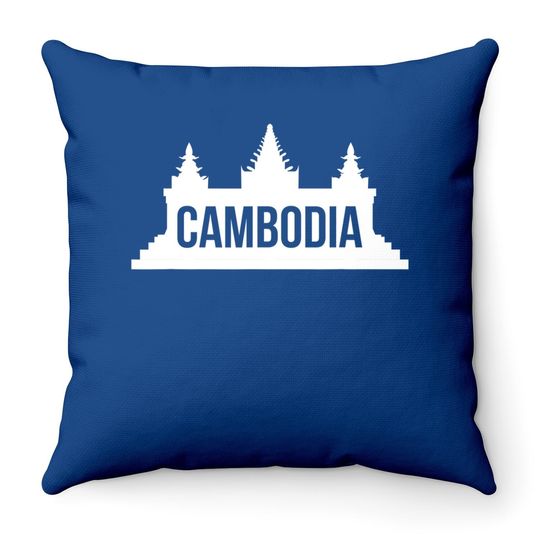 Cambodia Angkor Wat Khmer Throw Pillow