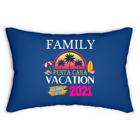 Punta Cana Family Vacation Matching Dominican Republic Lumbar Pillow